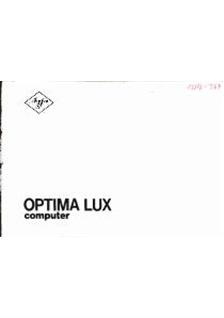 Agfa Optima Lux manual. Camera Instructions.
